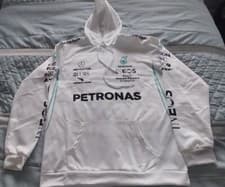 Image of F1 Mercedes AMG Petronas Team Hoodie in White NEW