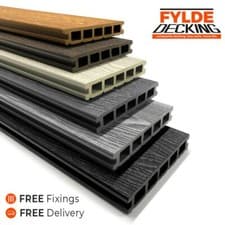 Image of 3.6m Composite WPC Decking Boards - Deep Embossed Woodgrain Plastic Boards