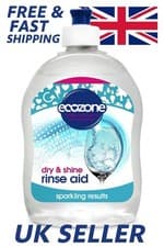 Image of Ecozone Dishwasher Rinse Aid 500ml Bulk Pack of 7 Eco-Friendly Streak-Free Shine