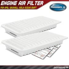 Image of 2x Air Filter for Opel Vauxhall Agila Suzuki Splash Swift 2008-On 95507955 New