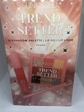 Image of Sunkissed Trend Setter Eyeshadow Palette, Lip Oil, Lip Liner Vegan Gift Set