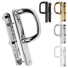Image of uPVC Sliding Patio Door Handle Non Locking Dummy Set 154mm Fixings GreenteQ