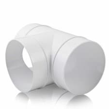 Image of Duct T Piece 100mm Tee Round Pipe Hose Connector Extractor Fan 3 Way Adaptor