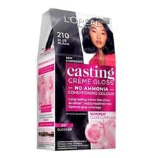 Image of L'Oreal Paris Casting Creme Gloss Semi-Permanent Hair Color Dye 210 Blue Black