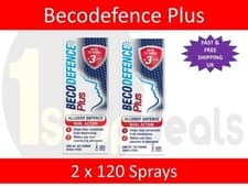 Image of 2x Becodefence Plus Nasal Spray- Dual Action Allergy Defense - 120 Sprays - 20ml