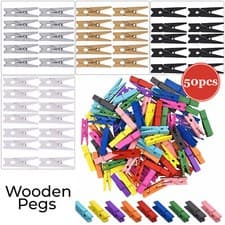 Image of 🔥Super Strong Wooden Clothes Pegs Washing Line Laundry Clip Grip Pine Garden UK