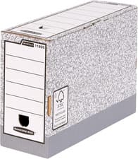 Image of Bankers Box A4 Foolscap Transfer Files - Pack of 10 - Grey Cardboard