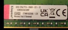 Image of 64GB Kit (2x32GB) Kingston KSM26ED8/32MF DDR4 2666MHz ECC UDIMM Server. Open Box