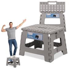Image of Trimming Shop Heavy Duty 9 Inch Folding Step Stool with 9 Inch, Light Grey