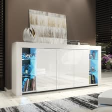 Image of 164cm Sideboard TV Unit I Display Cabinet I High Gloss  I Matt Doors I FREE LED