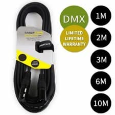 Image of Stagecore XLR Male to Female 120Ω True DMX Lighting Cable 1 2 3 6 & 10m Leads