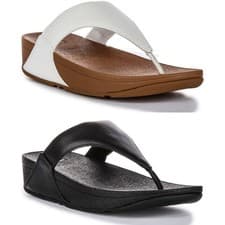 Image of Fitflop Lulu Leather Minimalist Toe Post Softy Women Sandal White UK 3 - 8