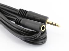 Image of 5m 3.5mm Jack Extension Cable Stereo Plug to Socket AUX Headphone GOLD Audio