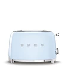 Image of SMEG 50's Style 2 Slice, 2 Slot Toaster TSF01PBUK Pastel Blue - NEW