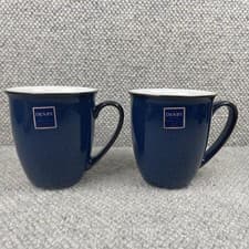 Image of Denby Boston Blue Coffee Beaker / Flared Mug New Unused Stoneware VGC