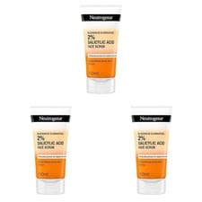 Image of Neutrogena Blackhead Eliminating Facial Scrub, 150 ml (Pack of 3), Clear