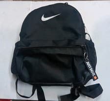 Image of Nike mini Black Backpack Just Do It Logo 100% Polyester Adjustable Strap