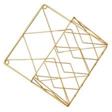 Image of Wall Mount Basket Magazine Rack for Home and Office Display Bookshelf Hanging