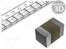Image of Capacitor: Ceramic 1uF SMD ±10% 25V 0805 08053C105K4T2A Capacitors SMD