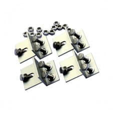Image of SET OF 4 SOLAR PANEL BRACKETS FOR MOTORHOMES, CARAVANS, BOATS OR ROOF MOUNTING