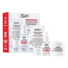 Image of Kiehl's Smooth It Up Starter Gift Set Full Size Serum Facial Cleanser Cream £60