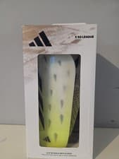 Image of Adidas X SG League Football Shin Pads Guards Yellow / White Size XL New!