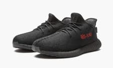 Image of Authentic✅ Yeezy Boost 350 V2 Black Red Bred Kids - UK 3 / EUR 35 1/2 / US 3.5