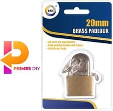 Image of 1x Brass Padlock 20mm 25mm 30mm 40mm 50mm with 3 Keys luggage suitcase gym shed