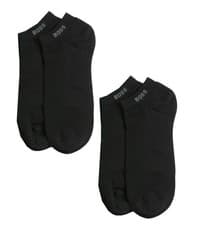 Image of HUGO BOSS | Mens 2 Pack Pairs Black Sneaker Trainer Socks | UK 5.5-8 EU 39-42