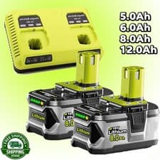 Image of 5.0Ah/12.0Ah For Ryobi 18V One Plus P108 Li-ion RB18L50 RB18L40 Battery/Charger