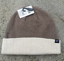 Image of VANS ORIGINAL BROWN BEIGE BEANIE HAT UNISEX Original Tags Skateboarding V4