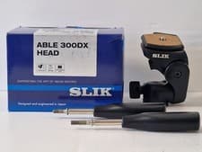 Image of SLIK ABLE 300DX HEAD 3 Way Pan Head & Tilt With Quick Release Plate 6KG Max Load