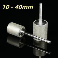 Image of Rotary Diamond Burr Grinding Bit Cylinder 6/8mm Shank Grit 240 For Drill10-40mm