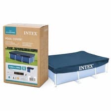 Image of Intex Family Pool Cover 3m x 2m Rectangular Swimming Pool Debris Cover Garden