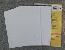Image of 140x Avery Self-Adhesive Multipurpose White Labels A4 MP7163 (14 x 10 Sheets)