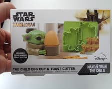Image of Star Wars Mandalorian the Child Egg Cup and Toast Cutter Set