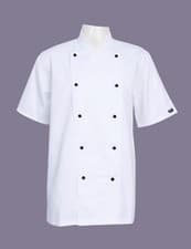 Image of Chef Jacket Short Sleeve Unisex Restaurant Chefs Jacket White Chef Wear Good Qua
