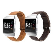 Image of Genuine Leather Watch Band Wrist Strap for Fitbit Ionic Smart Fitness Watch