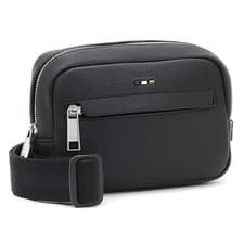 Image of Hugo Boss Ray_MN Monostrap Shoulder Bag for Men, Black, 50548019 leather