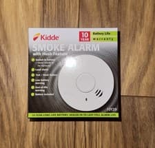 Image of Kidde 10Y29 Optical Smoke Alarm with Sealed 10 Year Lithium Battery, Test & Hush