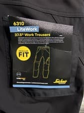 Image of Snickers 6310 LiteWork 37.5 Work Trousers. Black.