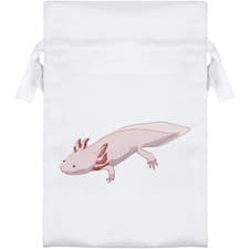 Image of 'Long Axolotl' Satin Drawstring Bag/Pouch (SB048018)