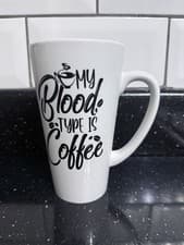 Image of 17oz Latte Cup with Funny Quote On with Gift Box Perfect for Coffee Lovers