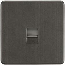 Image of Knightsbridge SF7300SB Screwless Telephone Master Socket Wall Mounted Flush BT