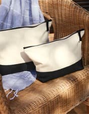 Image of Westford Mill Dipped Base Canvas Accessory Bag with Zippered Closure
