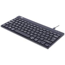 Image of R-GO Tools RGOCOUKWDBL Compact Break Corded Keyboard QWERTY Black UK Layout