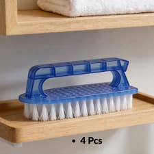 Image of 14cm Scrubbing Brush with Handle Hard Bristle Cleaning Brush -Go ds