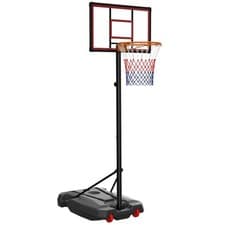Image of 8.5ft Basketball Hoop Freestanding 210-260cm Height Adjustable Stand w/ Wheels