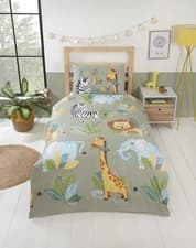 Image of Rumble In The Jungle Animals Duvet Cover Children Set Reversible Kids Bedding