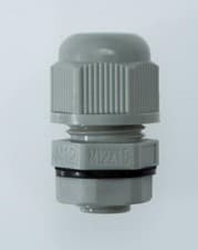 Image of M12 Grey Nylon Cable Gland IP68 3-7mm Cable Dia. with Locknut & Washer